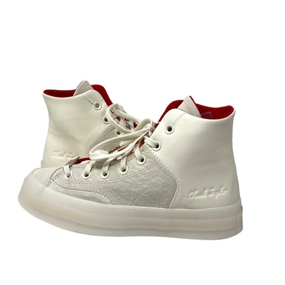 Converse Chuck 70 Marquis Shoes Women's Leather Egret High Top Sneakers A05262C - Picture 3 of 9